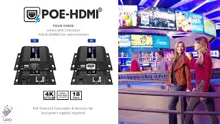 POE-HDMI, POE Powered Transmitter & Receiver No local power supplies required.     www.POEjack.com