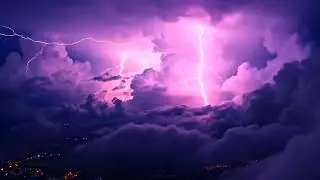 Massive Lightning Strikes During Midnight Storm