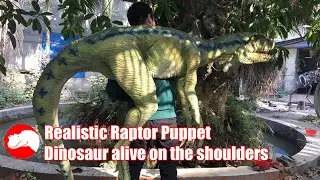 Realistic Dinosaur VelociRaptor Puppet, Life Size Dinosaur Puppet