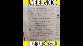 LA BIBLIA DICE 🙏 HEBREOS(1;6-8)