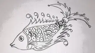How to draw free hand design/Freehand design drawing by Anil sir