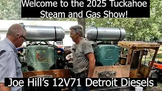 Joe Hill's Dual Detroit Diesel 12V71's at the  2025 Tuckahoe Steam and Gas Show