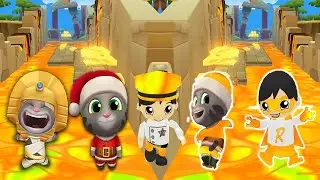 TAG WITH RYAN VS TALKING TOM GOLD RUN MANGO TOMS LAVA FALLS VS RYAN SUPERSPEED GAMEPLAY
