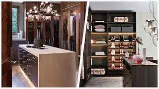 75 Brown Floor Closet With Dark Wood Cabinets Design Ideas You'll Love ⭐️