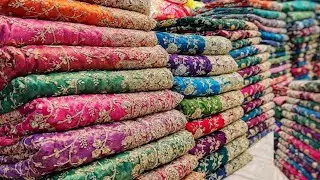 Heavy Work Party Wear Saree & Fancy Silk Saree Wholesaler in Kolkata - Barabazar Saree Market 🔥🔥