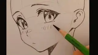 How to Draw a Girl with Cute Big Eyes | Super Easy Drawing Tutorial | Drawing | Anime