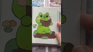 WOW SO SATISFYING 😍✨🎧 FROG KAWAII ART P2 #satisfyingcoloring #drawingguide #art #frog