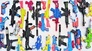 NERF WAR Sniper Guns and GEL BLASTER GUN  AK47 Gun M16 Sniper Gun Shotgun Granade Cobra gun Pistol