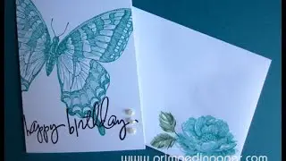 Swallowtail Birthday Card & Envelope - One Layer Card