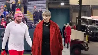 Taylor swift looks sad LEAVING Lambeau Field after watching boyfriend Travis Kelce Chiefs game loss