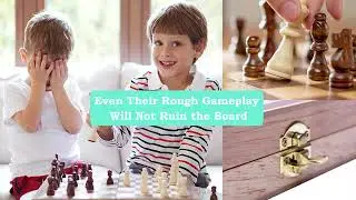 ADA Handicraft Travel-Friendly Wooden Folding Chess Set with 32 Pieces Strategy Board Game