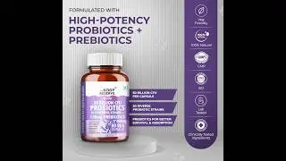 Probiotics Supplement 50 Billion CFU Gut Health Supplements Supports Digestion & Gut Cleanse