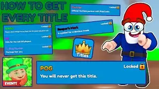 How To Unlock EVERY TITLE In Bubble Gum Clicker!! (Roblox)