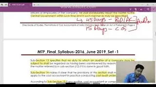 CMA FINAL - RTP of Cost and Management Audit - June 2019 attempt