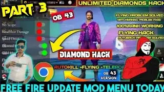 #Free Fire max Part 3 hack mod menu ob40 ff hack ob40 🔰 FF mod menu hack🎯 diamond 💎💎💎