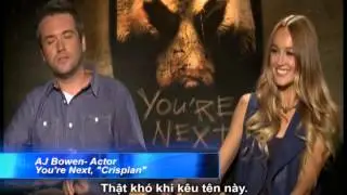 YOU'RE NEXT interview with Sharni Vinson & A.J. Bowen