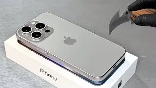 iPhone 15 Pro Natural Titanium Unboxing + Test! Before the Premiere iPhone 17 Pro - Aesthetic ASMR