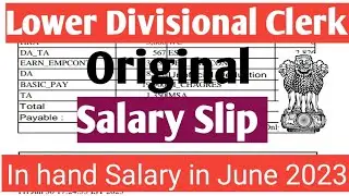 LDC ORIGINAL SALARY SLIP | LDC ko kitni salary milti hai | SSC CHSL LDC SALARY SLIP