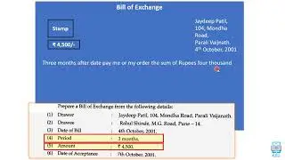 Specimen of Bills of Exchange | Example 1 | Class 12 | Commerce | Maharashtra Board
