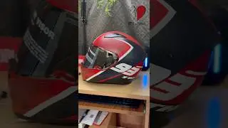 Studds Thunder helmet D3 full face with Mirror Visor Matt Red Size L #studds #tvsntorqraceedition