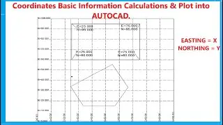 Coordinates Basic Information Calculations & Plot into AUTOCAD.