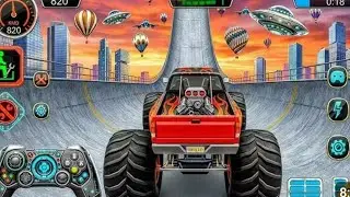 😱Monster Truck Mega Ramp Extreme Racing Mega Ramp 