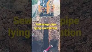 sewerage pipe excavation & lying 200 mm upvc pipe at depth 5ft.
