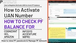 How to Activate / Register UAN number for Infosys, Accenture, Cognizant and all other companies #UAN