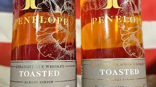 Penelope toasted bourbon vs Penelope toasted rye, side by side review, first time