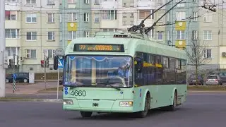 поездка на троллейбусе бкм 321 борт№4660 марш.77