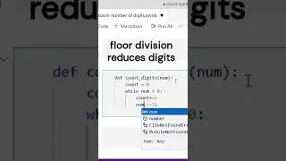 Count number of digits in Python #codingstreets #python #coding