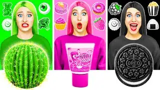 24 Часа Едим Еду Одного Цвета Челлендж | Безумная Кулинарная Битва от Multi DO Best