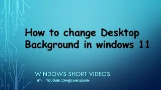 How to change desktop background in windows 11