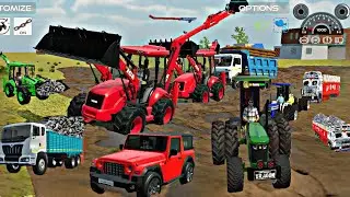 Drive and JCB uploading&nbsp; stone from tractor &nbsp;in game #tractor #dumper #truck #gamingvideo #jcbrescue