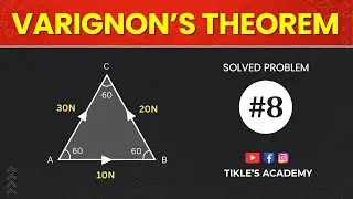 VARIGNON'S THEOREM SOLVED PROBLEM 8 IN ENGINEERING MECHANICS IN HINDI @TIKLESACADEMY