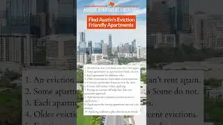 Eviction Friendly Apartments in Austin Texas