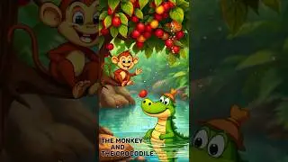 The Monkey and the Crocodile 🐒🐊 | Short Moral Story for Kids & Adults | Story with Moral | #shorts