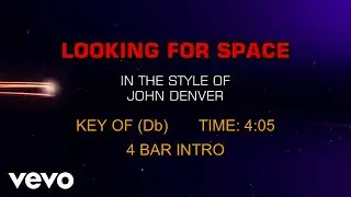 John Denver - Looking For Space (Karaoke)