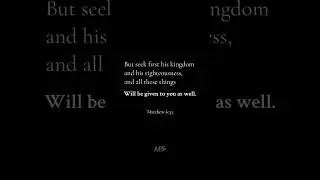 Matthew 6:33 #blessed #godlovesyou #godisgood #motivation #anxiety #hopecore #matthew633
