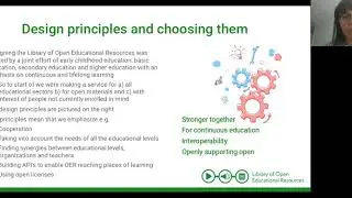 Designing an OER Platform to Support Continuous Learning and All Educational Sectors