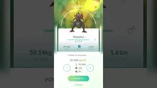 Maxing *SHINY* Haxorus in Pokemon Go | Shiny Pokemon | Axew Community Day #games #pokemongo #pokemon