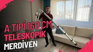 Endokon 160 cm. + 160 cm. Alüminyum Teleskopik Merdiven - Uzayan Merdiven Ev Kullanımı #reklam