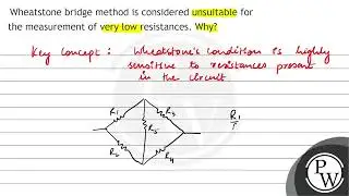 Wheatstone bridge method is considered unsuitable for the measureme...