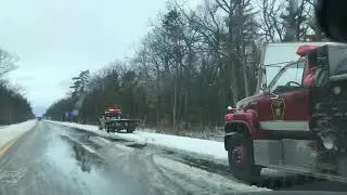 Jackknifed semi on U.S. 31 in Muskegon County