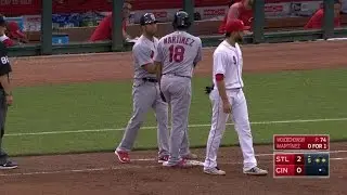 STL@CIN: Martinez brings home Pham with a bunt hit