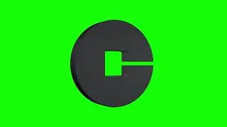 Uber Logo Icon Revolving 3D Animation Loop on Green Screen | 4K | FREE TO USE