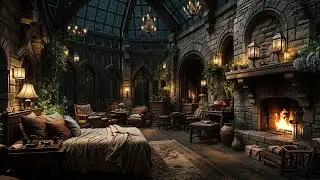Relax with Fire & Rain 🌧️ Crackling Fireplace & Thunder for Instant Sleep & Calm Mind