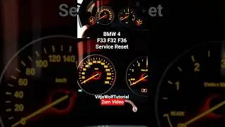 BMW 4er F32 F33 F36 Service Reset Service Zur&uuml;cksetzen #vitjawolf #servicereset #DIY