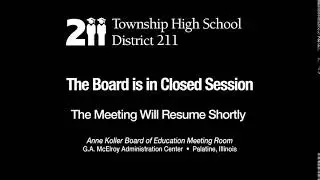 Township High School District 211 Board of Education Special Meeting August 20, 2025