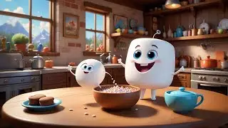 Five Tiny Marshmallows Jump in Cocoa | Counting & Winter Fun Song | Nursery Rhymes for Toddlers